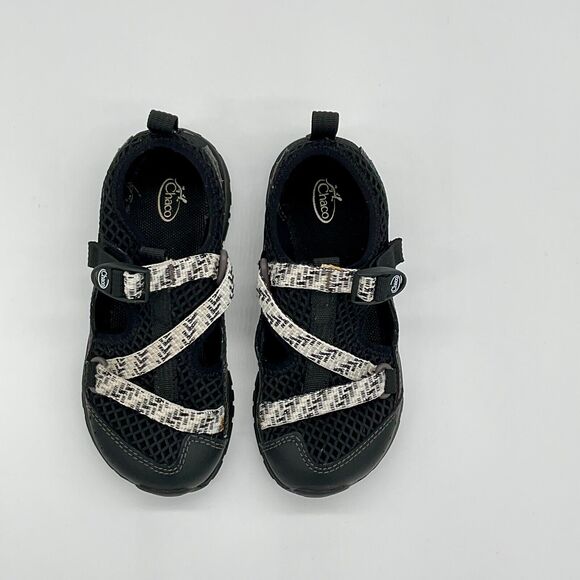 Chaco Odyssey Kids Hiking Sandals Performance Sport Size 12 Black‎ White Shoes - Picture 3 of 9